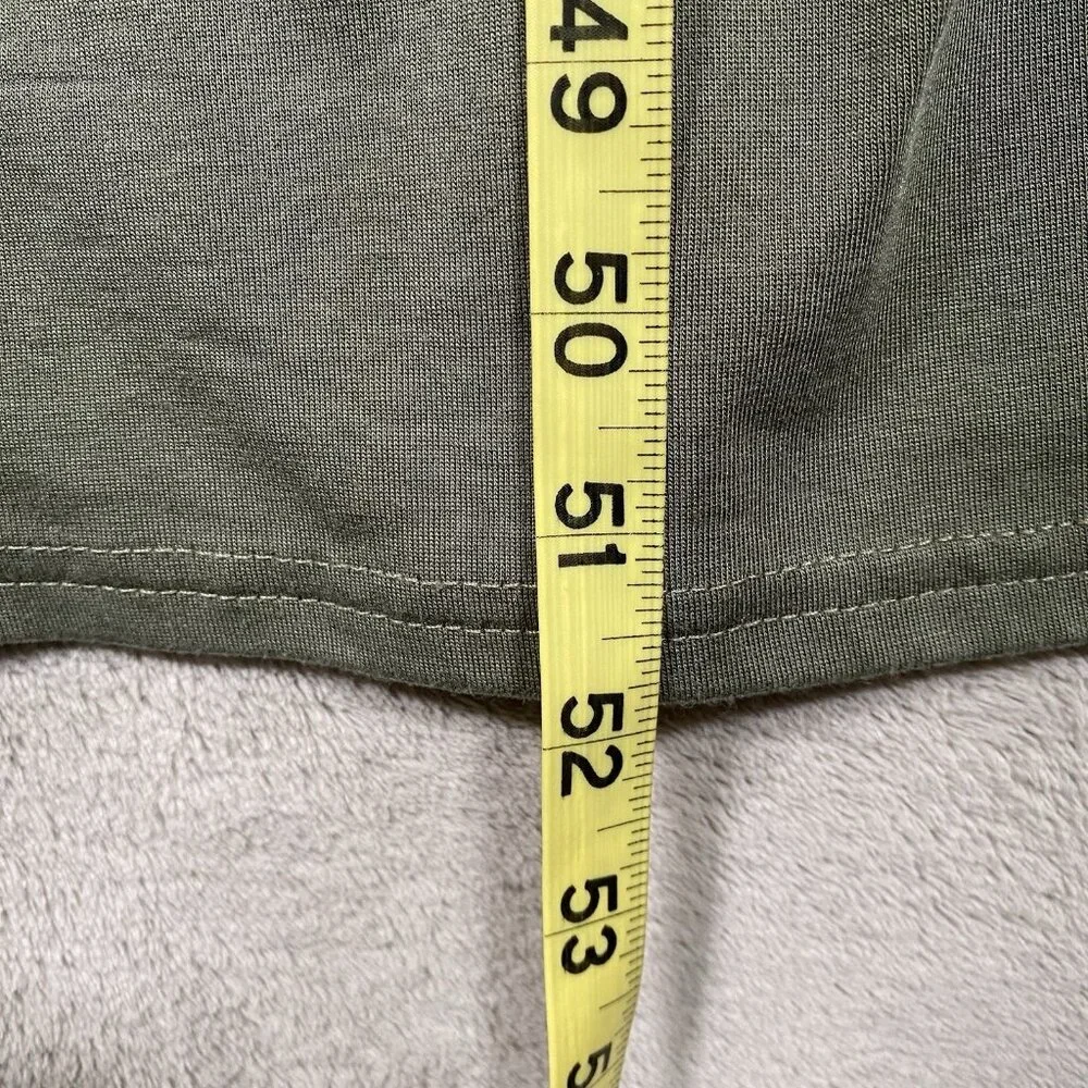 Umgee Wide Leg Crop Jumpsuit Size M Olive Moss Green Boho Beachy Resort Vacation - Picture 12 of 12